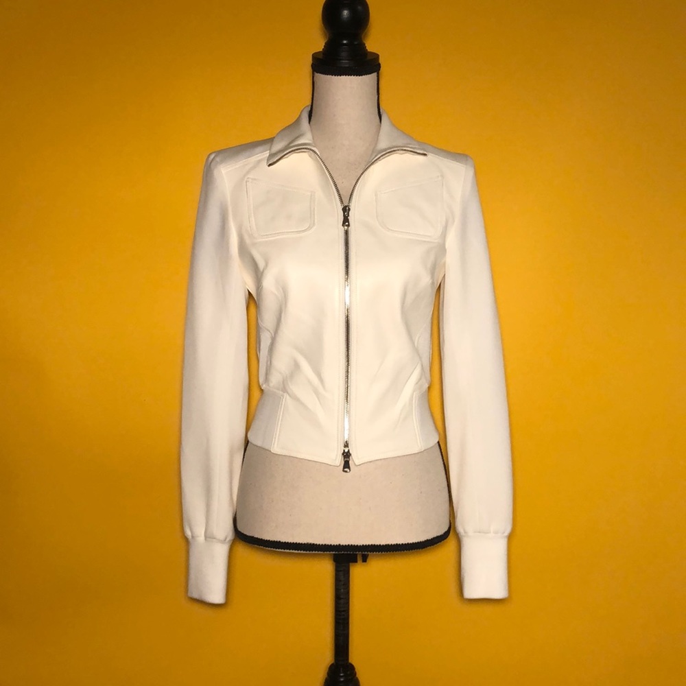 VERDAD Leather and Cotton Combined Jacket - Picture 3 of 13